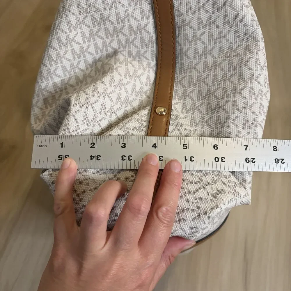 MICHAEL KORS Beck Signature Convertible Tote Bag Vanilla 30T0GKNT1B